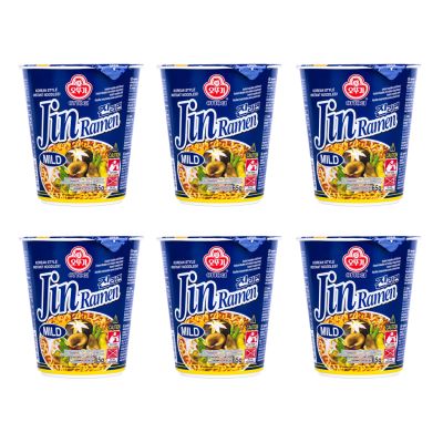 Ottogi Jin Ramen Cup &lpar;Mild&rpar; - 6 Cups