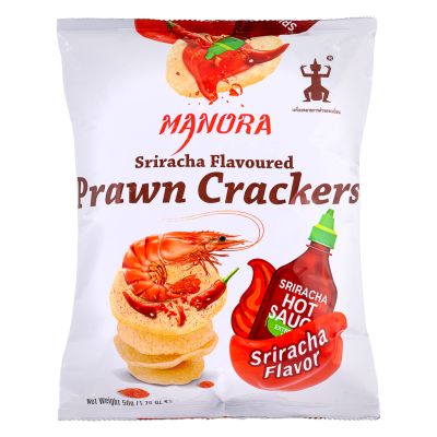 Manora Sriracha Flavoured Prawn Crackers