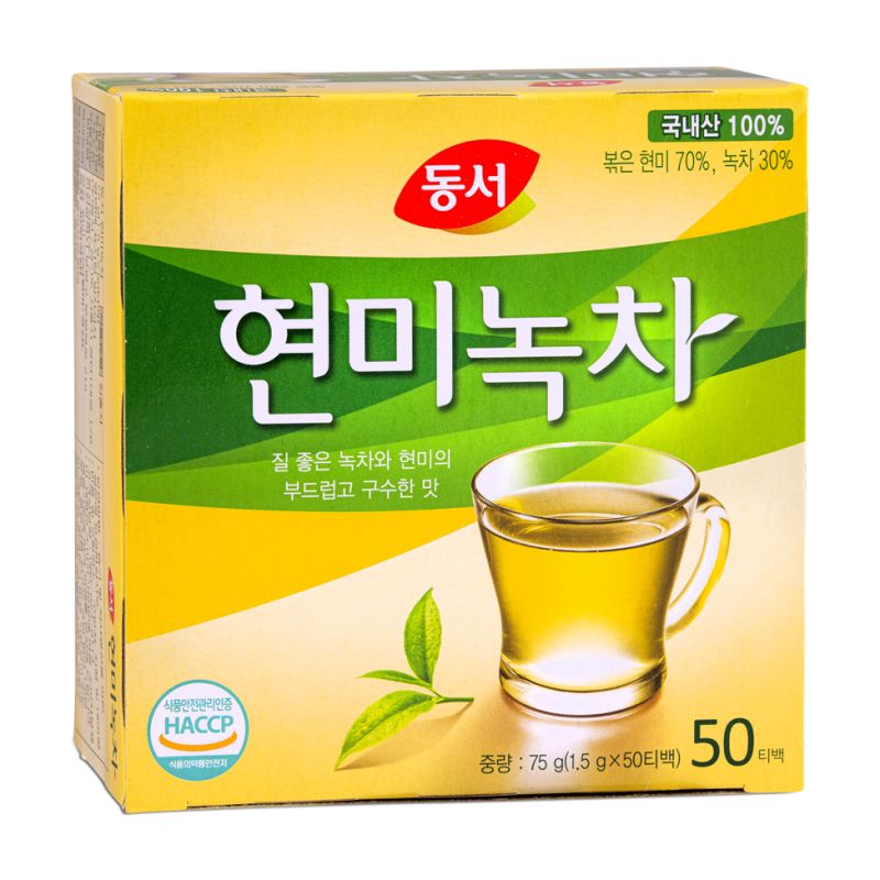 Click Here To Enlarge This Photo Of Dong Suh Korean Green Tea with Brown Rice 50 bags &lpar;동서 현미녹차&rpar;
