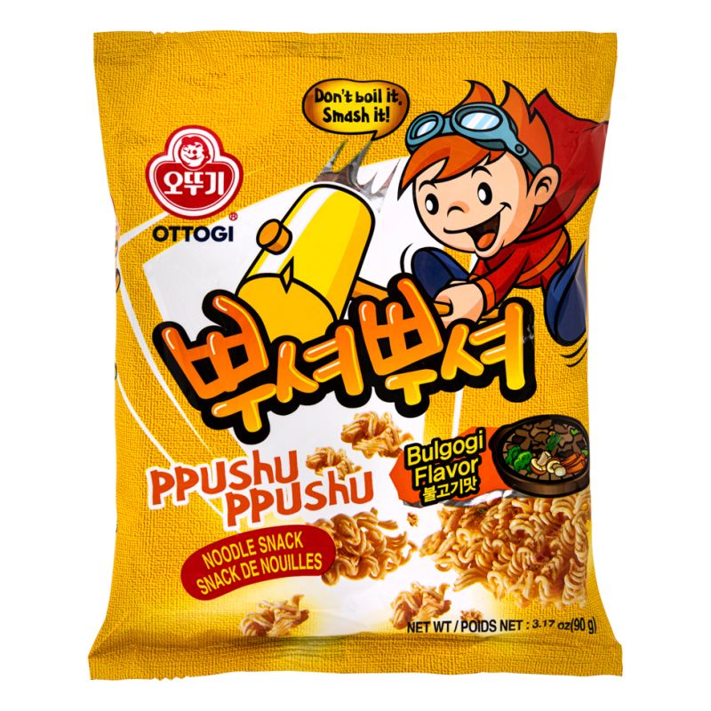 Click Here To Enlarge This Photo Of Ottogi Ppushu Ppushu Noodle Snack &lpar;Bulgogi Flavour&rpar;
