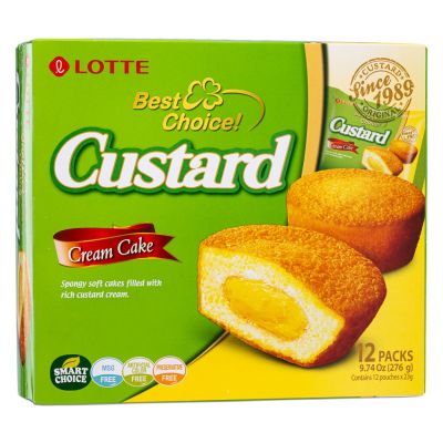 Lotte Custard Cream Cake 12Packs