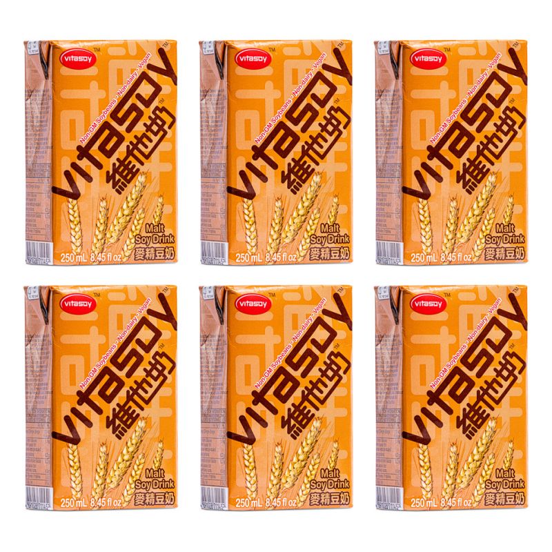 Click Here To Enlarge This Photo Of Vitasoy Malt Soy Drink &lpar;6pk&rpar; 維他奶 麥精豆奶 &lpar;6包裝&rpar;