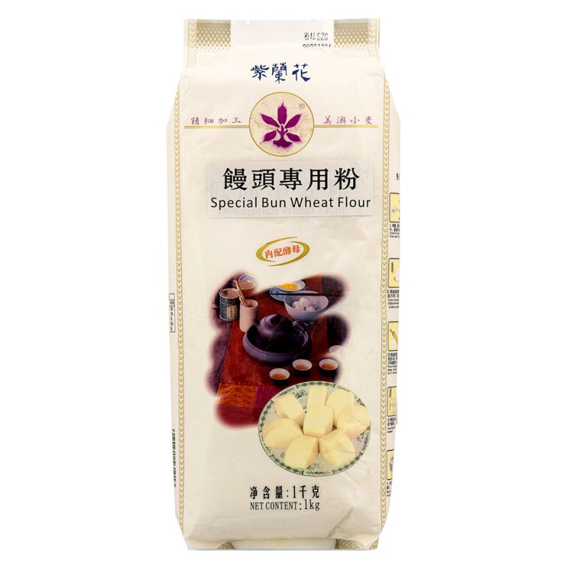 Click Here To Enlarge This Photo Of Purple Orchid Brand Special Bun Wheat Flour 紫蘭花 饅頭專用粉