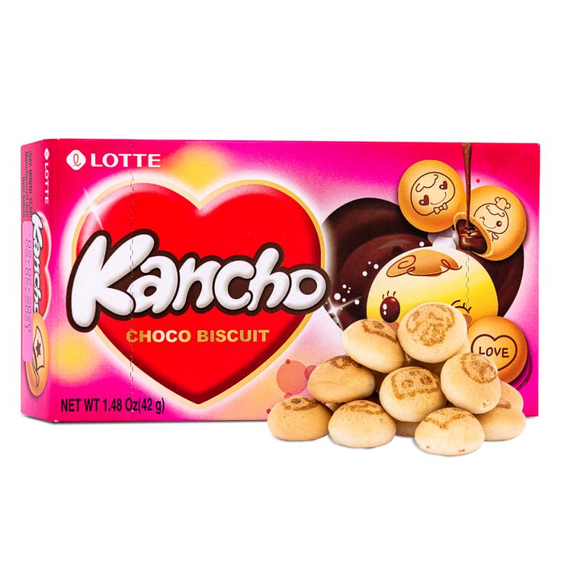 Click Here To Enlarge This Photo Of Lotte Kancho Choco Biscuits 朱古力夾心餅