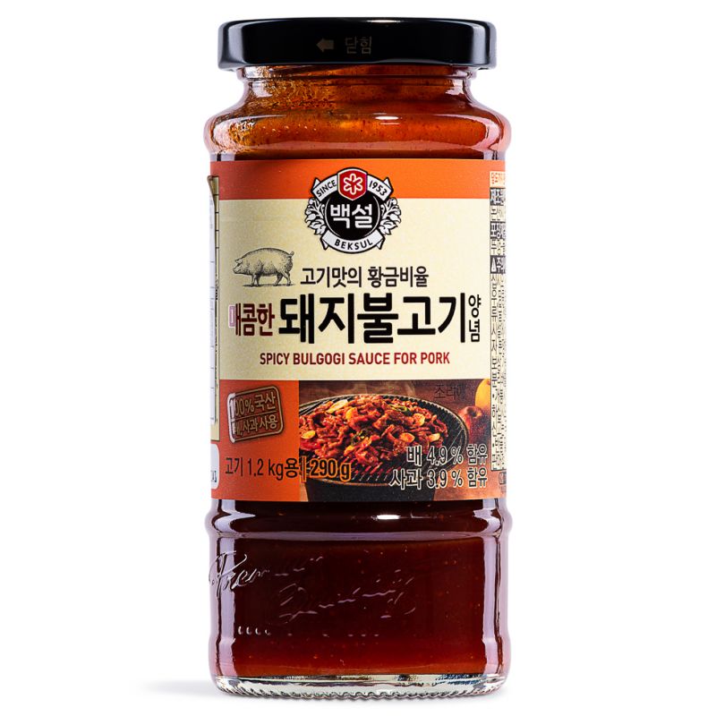 Click Here To Enlarge This Photo Of Beksul Spicy Bulgogi Sauce for Pork 백설 매콤한 돼지불고기 양념