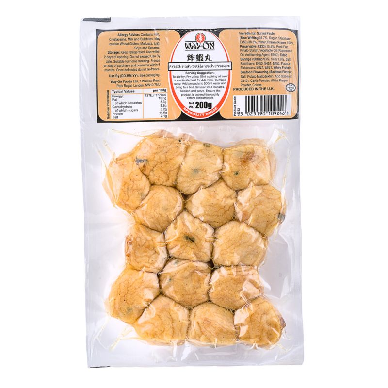 Click Here To Enlarge This Photo Of Way-On Fried Fish Balls With Prawn 惠康 炸蝦丸