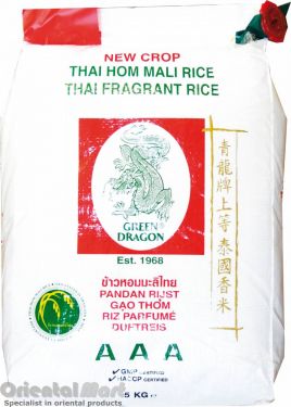 Click Here To Enlarge This Photo Of Green Dragon Thai Hom Mali Fragrant Rice 青龍牌 上等泰國香米 5kg