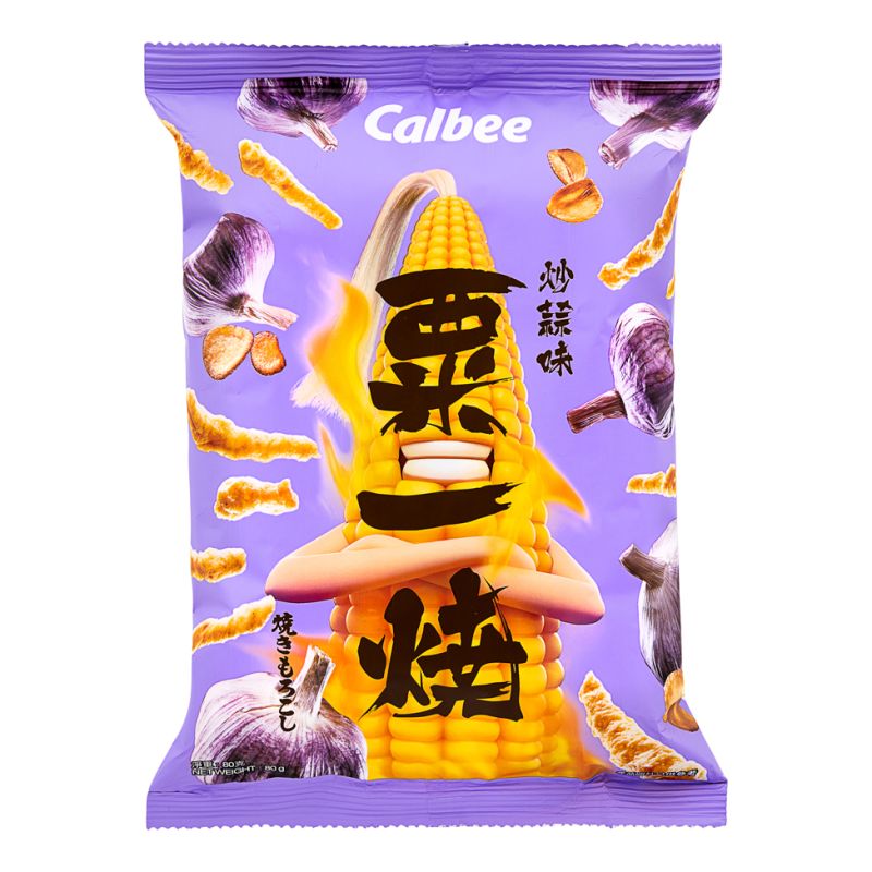 Click Here To Enlarge This Photo Of Calbee Grill-A-Corn (Fried Garlic Flavoured) 卡樂B 粟一燒 (炒蒜味)